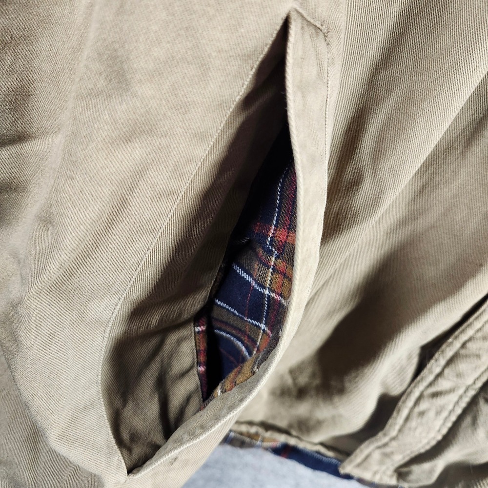 Great Northwest Men 4XL Khaki‎ Cotton Flannel Lined Chore Coat Plaid Workwear - Picture 16 of 16